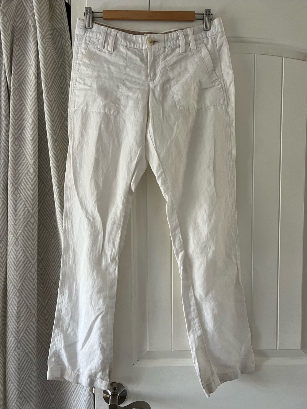 Banana Republic White Cotton Chinos